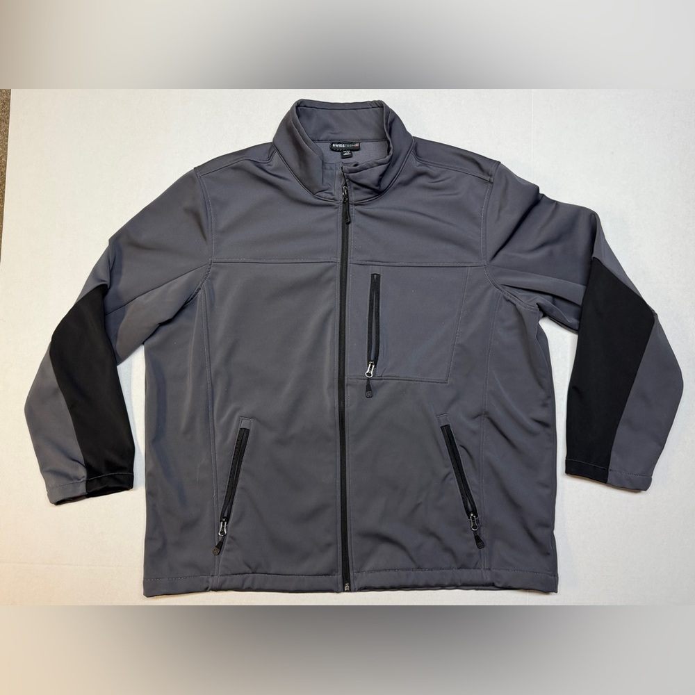 Swiss Tech Men’s Grey 2XL Full Zip Soft Shell Winter Performance Jacket
